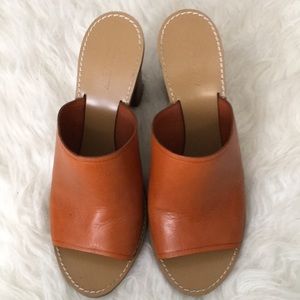 J.Crew Marlow Mules in cognac